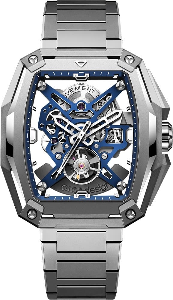 Relógio Masculino Ciga Design Z041-Tibu-1T Skeleton Automático EDGE-Hunter Azul