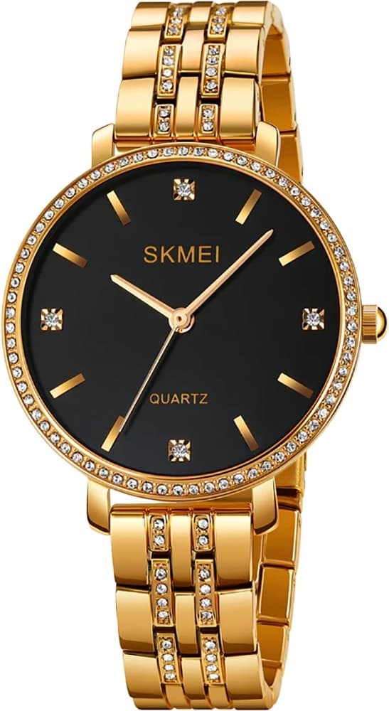 Relógio Skmei 2006 Dourado Preto Feminino