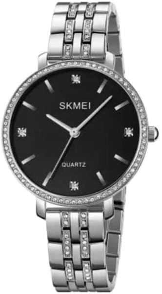 Relógio Skmei 2006 Prateado Preto Feminino