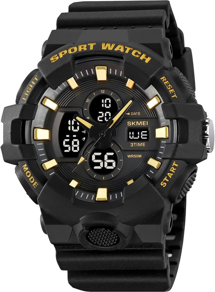Relógio Skmei 2117 Preto/Dourado - Masculino