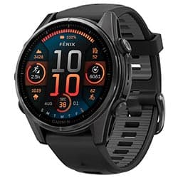 Relógio Smartwatch Garmin Fenix 8 Sapphire Carbon - Cinza / Titanium Preto (010-02903-20)