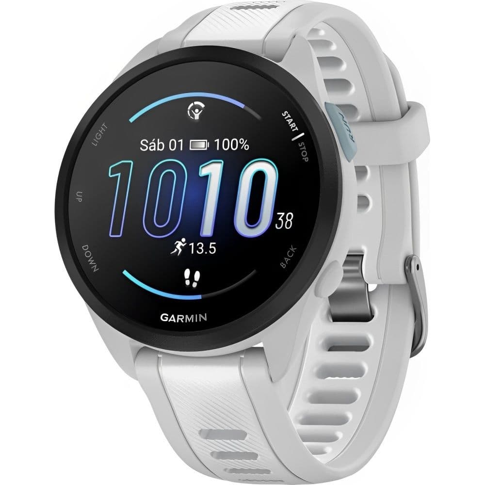 Relógio Smartwatch Garmin Forerunner 165 AMOLED - Cinza / Branco (010-02863-AB)