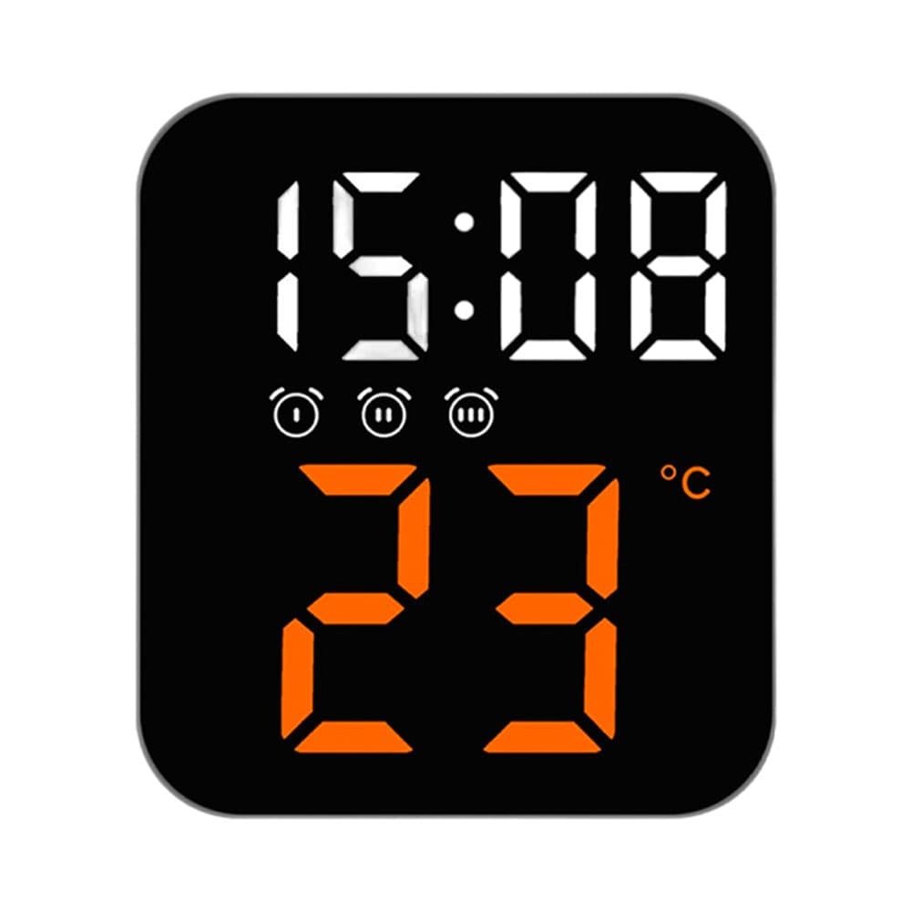 Relógio Digital de Mesa Satellite Ac-T6821 LED Laranja