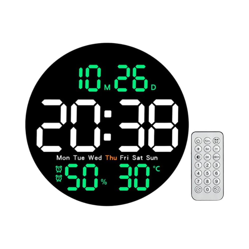 Relógio de Parede Digital Satellite Ac-T6900 LED Branco - Verde