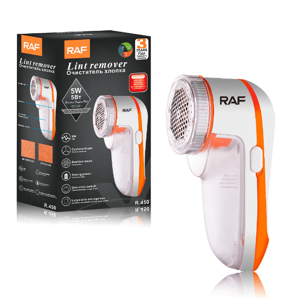 Removedor de Pelúcia Raf R.450 Lint Remover 5W / 110-220V ~ 50Hz Branco/Laranja