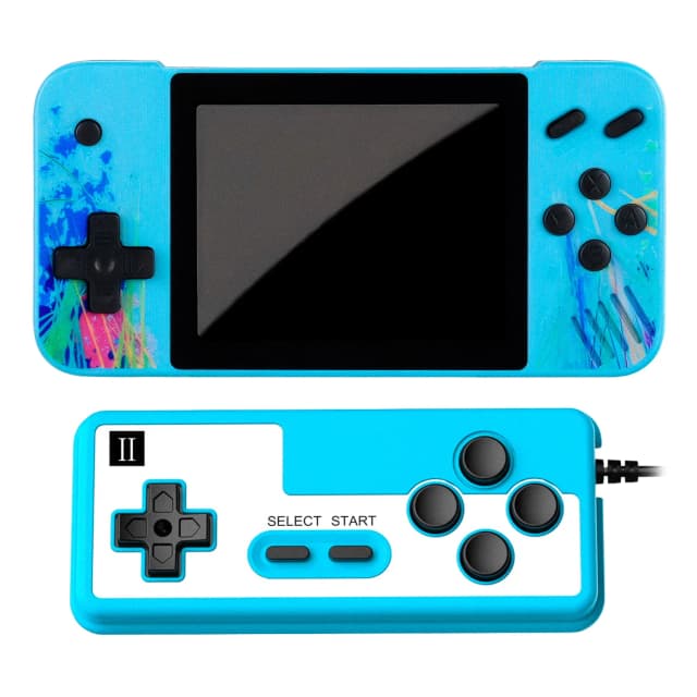 Retro Console Game Box Power G3 800 Jogos AV/TV 3.5" + Controle Blue