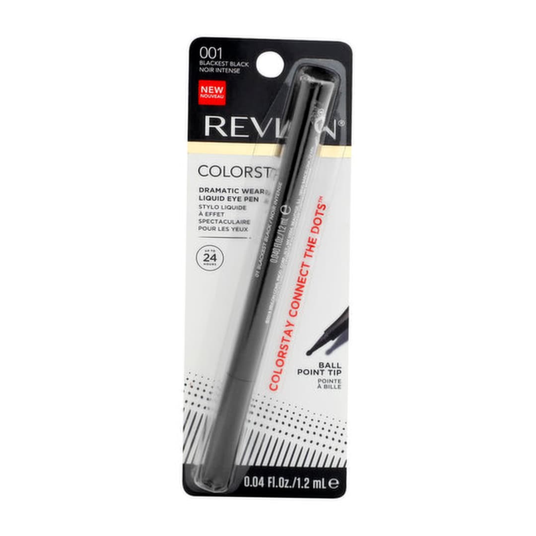 Caneta para Olhos Revlon Cs Sharp Line, Ponta Clássica Preta