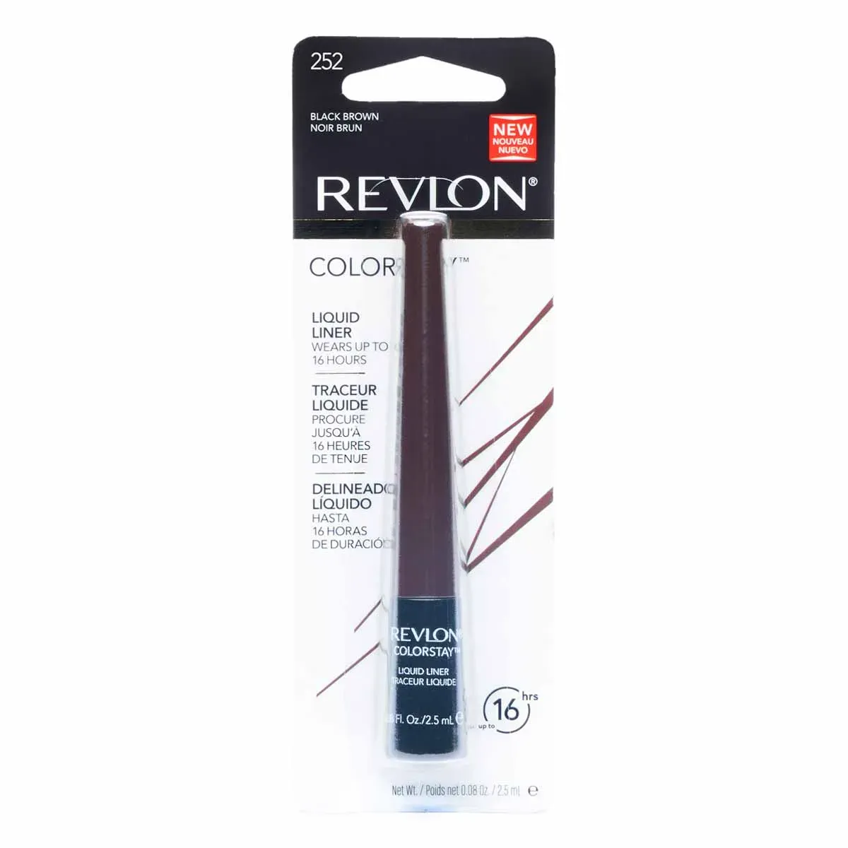 Delineador Líquido Revlon Colorstay 252 Black Brown 0.8G