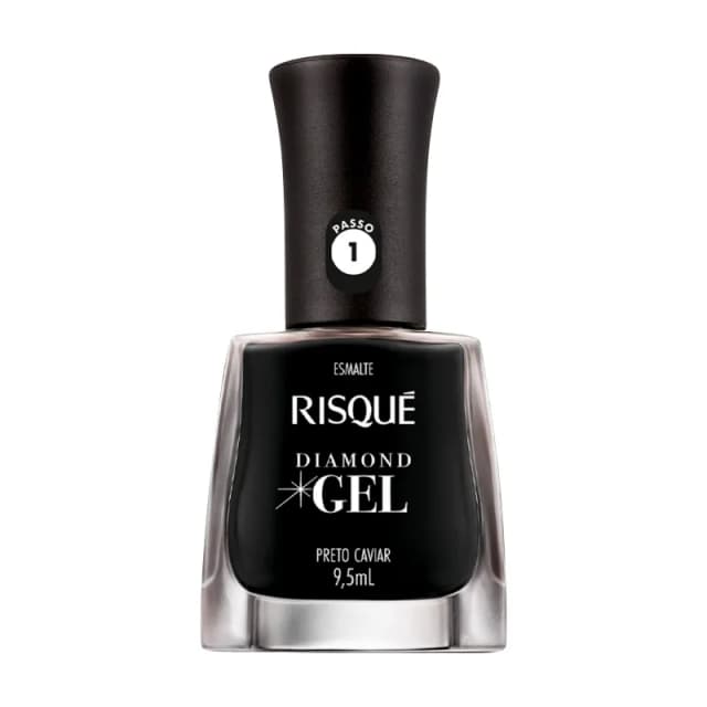 Risque Esmalte De Uñas Cremoso Diamond Gel Negro Caviar 9.5ML