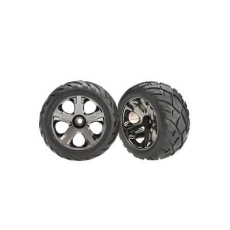 Roda Traxxas All-Star Anaconda Blk Chrm 2.8" 12MM Nitro Front 3777A