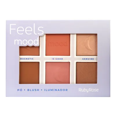Paleta de Rubor/Iluminador Ruby Rose Hb-7524