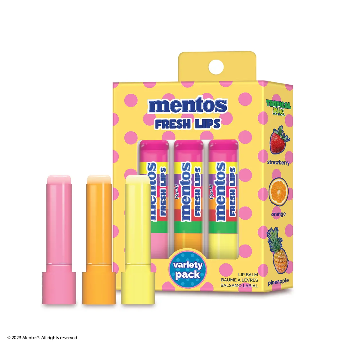 Bálsamo Labial Rude Fresh Lips Tropical Mix Mentos (Pack3)