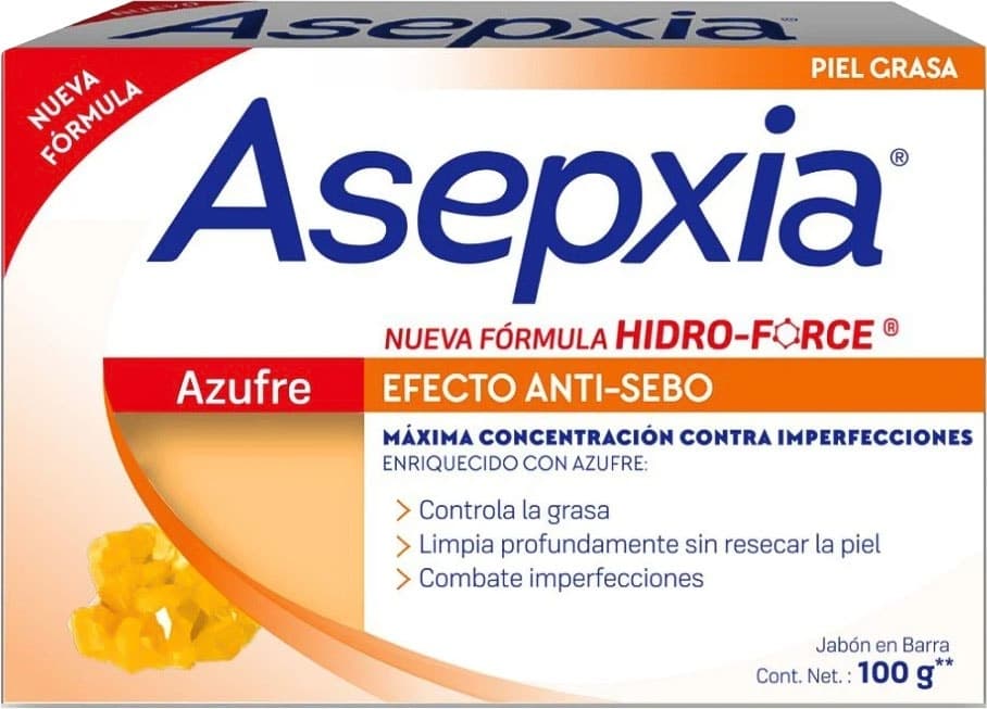 Sabonete Asepxia Enxofre Efeito Antissebo - 100G