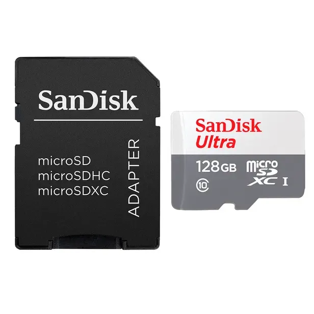 Sandisk Memória Micro Sd Ultra 128GB C10 100MB/S Sdsqunr-128G-GN3MA