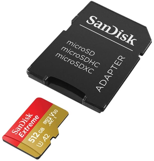 Cartão MicroSDXC Sandisk Extreme 512GB 190MB/s