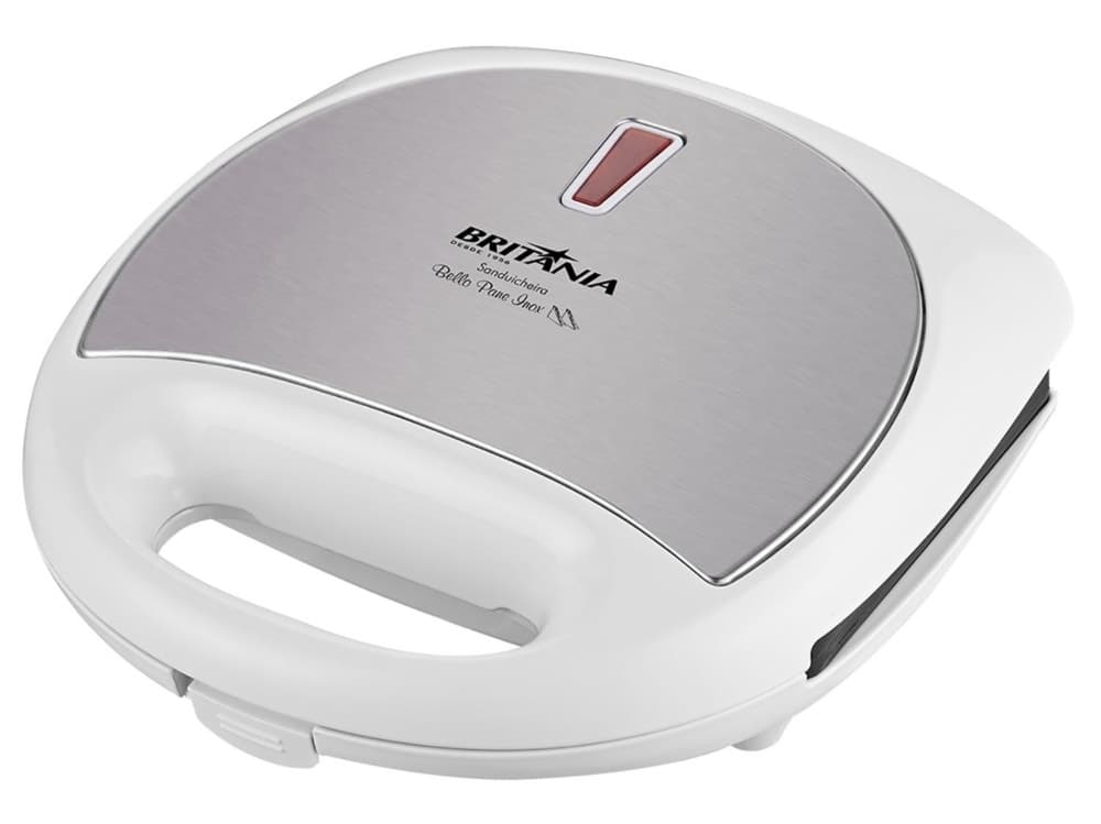 Sanduicheira Britania Bello Pane Inox N Branco/Prata 110V