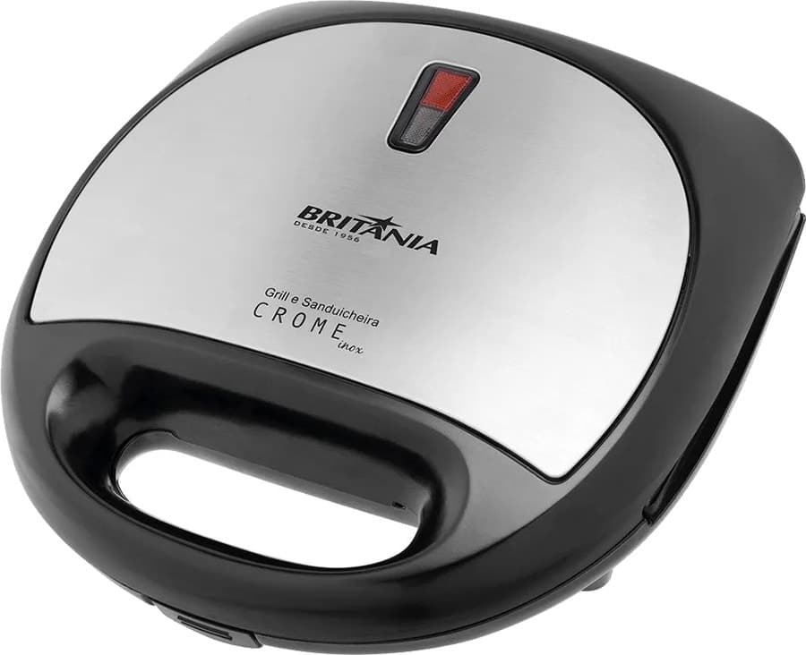 Sanduicheira e Grill Britania 750 Watts 110V/60Hz Preto/Cinza