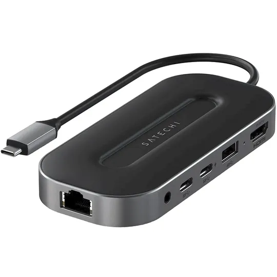 Hub USB4 Multiport Satechi St-U4MGEM Ethernet Metal 10.8 Cm X 4.2 Cm X 1.3 Cm S/c