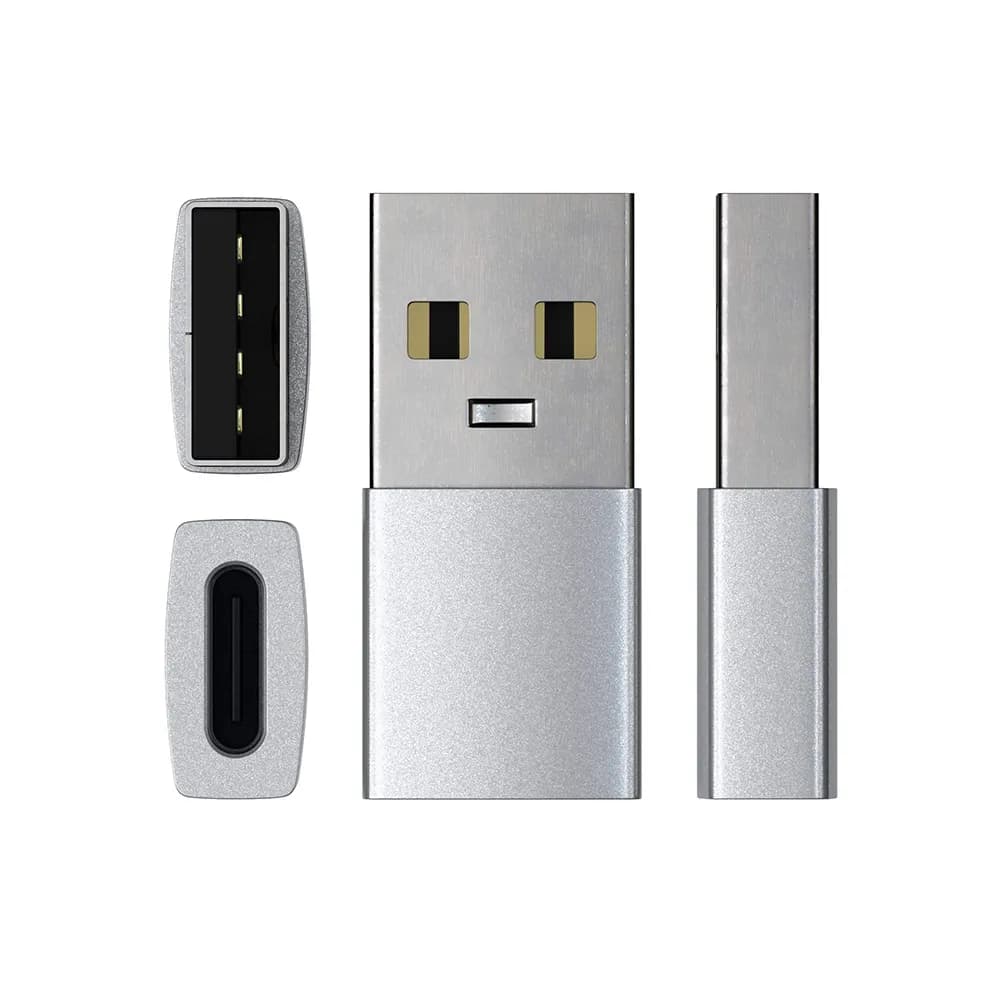 Adaptador Satechi USB-A para USB-C Alumínio Prateado