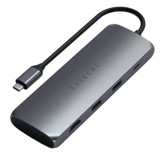 Hub Multiportas Híbrido USB-C Satechi St-Uchsem Cinza Espacial