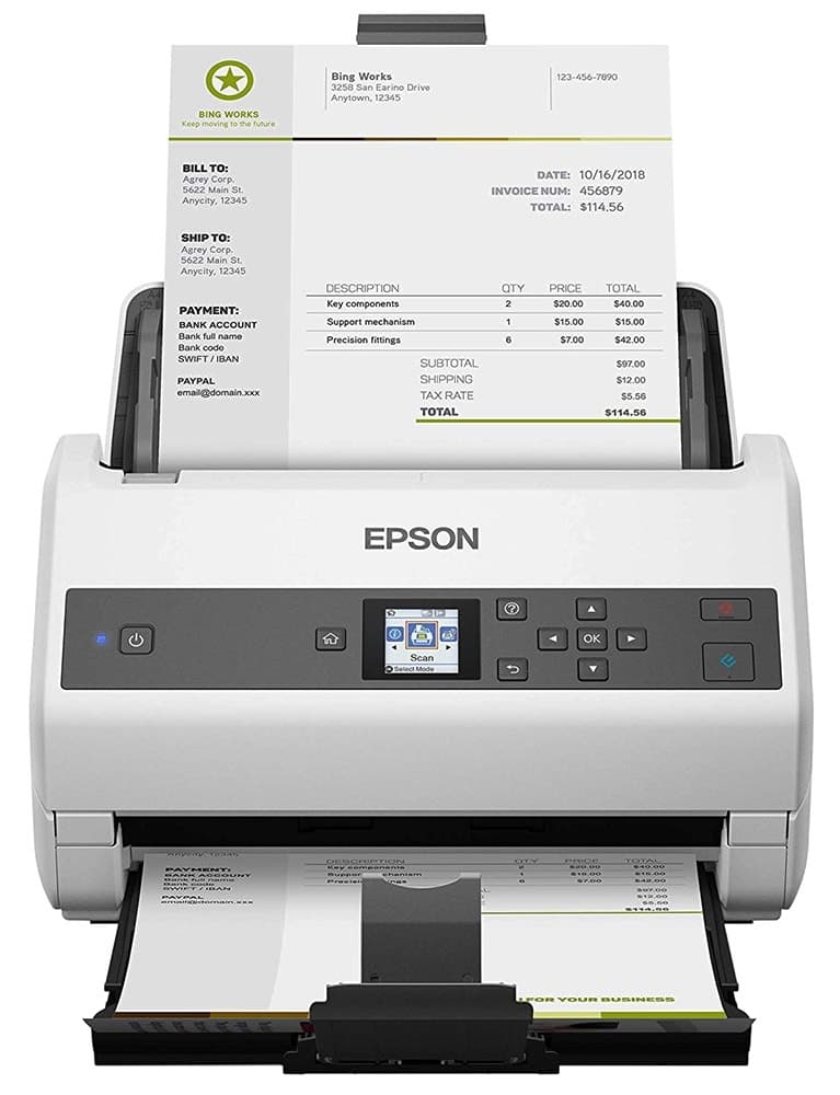 Scanner de Documentos Epson WorkForce Ds-870 Color Bivolt Branco