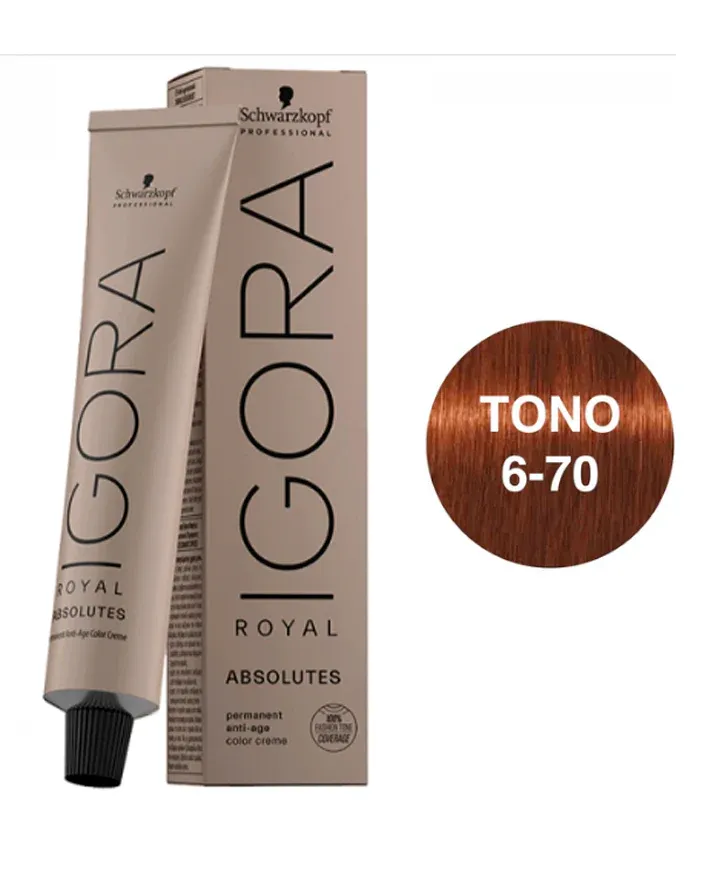 Coloração Schwarzkopf Igora Royal Absolutes 60ml 6-70