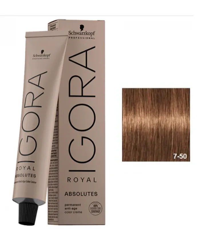 Coloração Schwarzkopf Igora Royal Absolutes 60ml 7-50