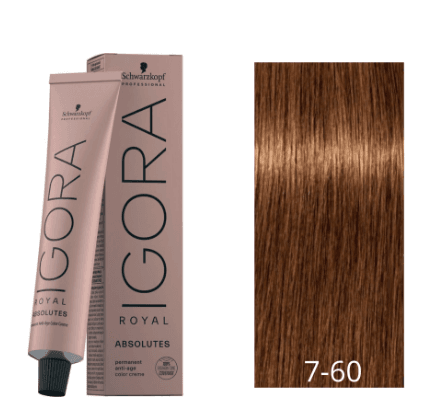 Coloração Schwarzkopf Igora Royal Absolutes 60ml 7-60