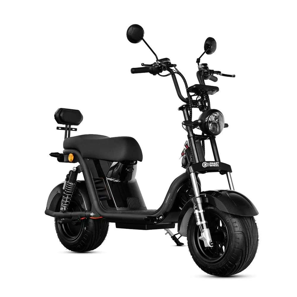 Scooter Elétrico Smart Wheel X12 Preto 1000W 32km/h Autonomia 70KM