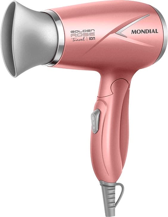 Secador de Cabelo Mondial Golden Rose Travel Sc-47-Gr 1200W Bivolt 60Hz