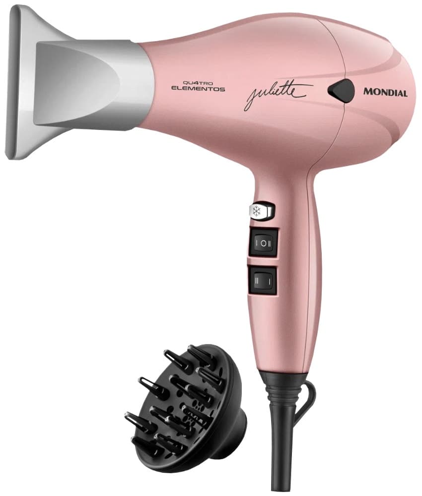 Secador de Cabelo Mondial Qu4tro Elementos By Juliette Scp-Ju-01 220V ~ 60Hz Rose