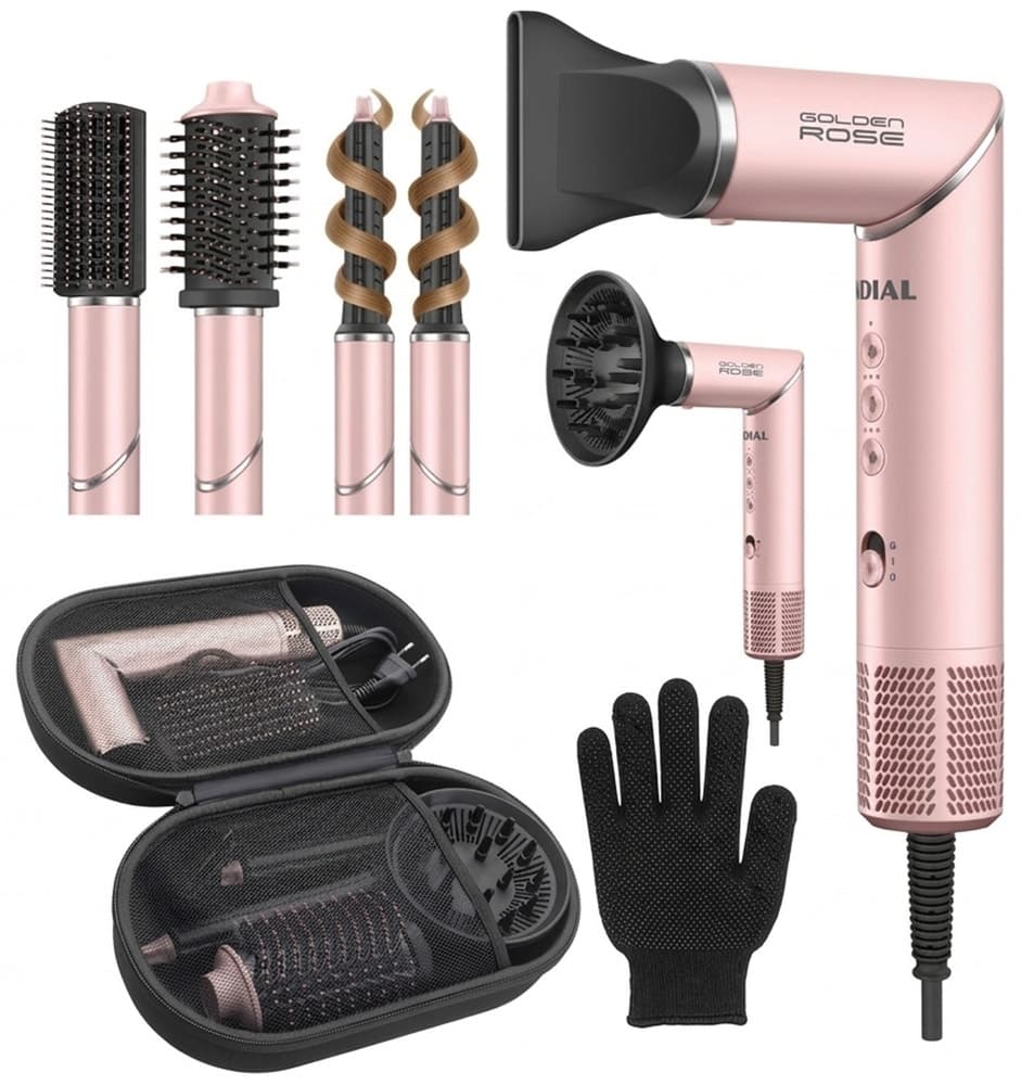 Secador de Cabelo Mondial Multifuncional 5 Em 1 1500W 220V/60Hz Golden Rose
