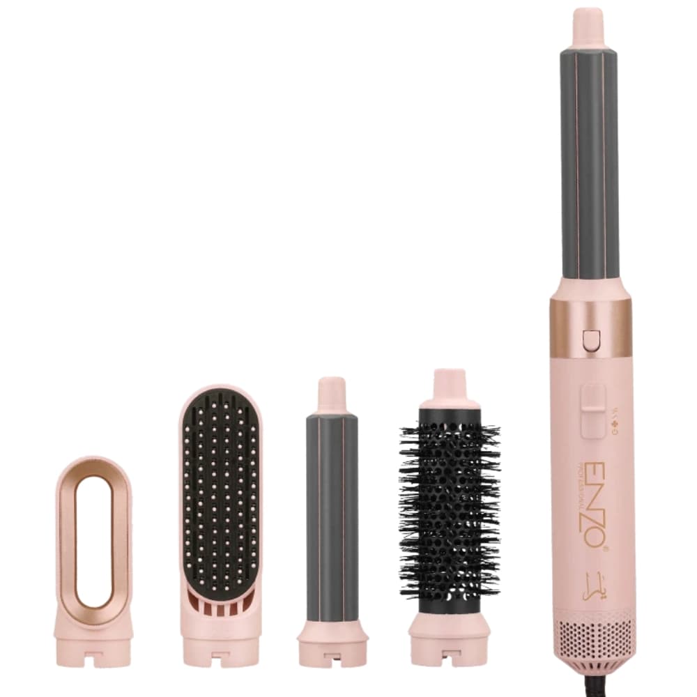 Secador Multiestilizador Enzo 5 Em 1 En-4142 1200W 220V Peachy Pink