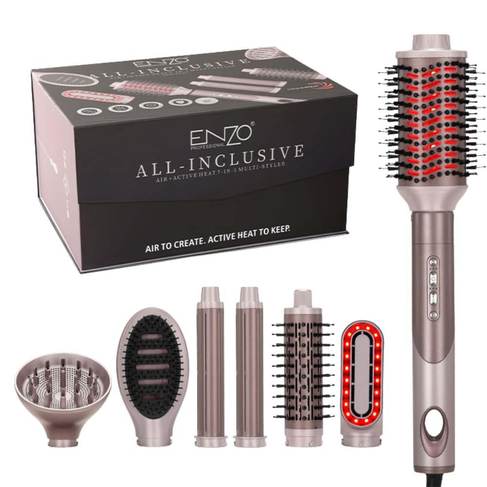 Secador Multiestilizador Enzo All-Inclusive 7 Em 1 1500W 2V Rose