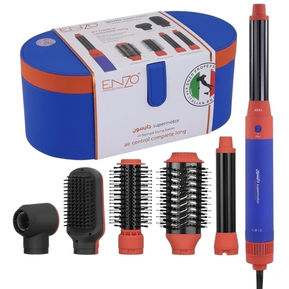 Secador Multiestilizador Enzo Supermotor En-4133-3 6 Em 1 1500W 220V Azul