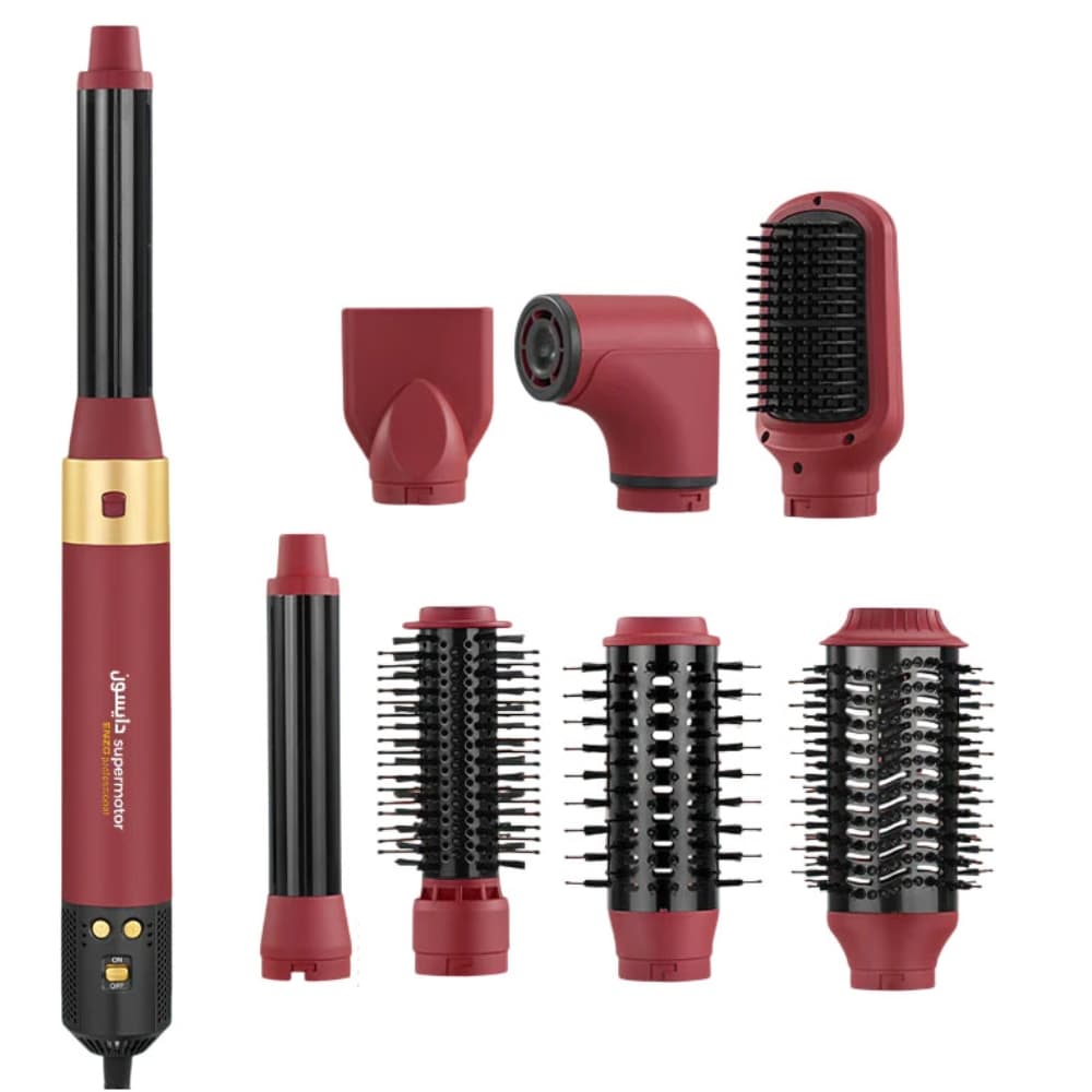 Secador Multiestilizador Enzo Supermotor En-6223 8 Em 1 1500W 220V Vermelho