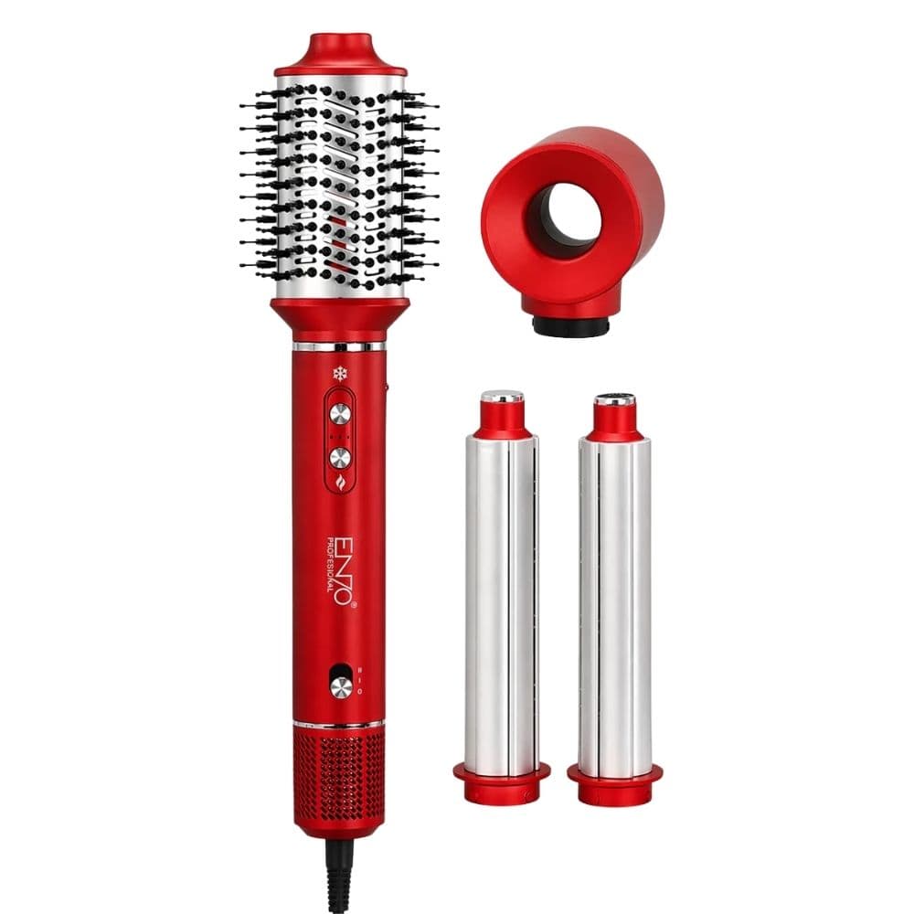 Secador Multiestilizador Enzo Supermotor En-6225 4 Em 1 1500W 220V Vermelho