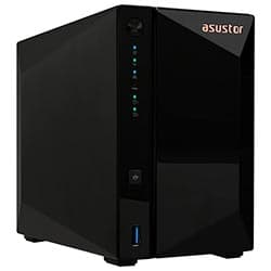 Servidor Nas Asustor AS3302T V2 Drivestor 2 Pro Realtek RTD1619B 1.7GHz / 2GB RAM / 2 Baias / USB 3.2 / Lan - Preto