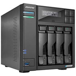 Servidor Nas Storage Asustor AS6704T V2 Lockerstor4 Intel Celeron de 2.0GHz / 4GB de RAM / 4 Baias / HDMI / USB3.2 / LAN
