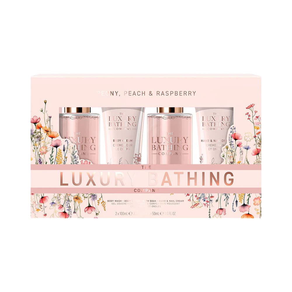 Conjunto de Banho The Luxury Bathing Peônia, Pêssego e Framboesa 4 Peças