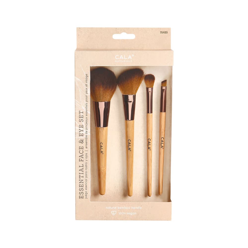 Conjunto de Pincéis Cala Bamboo Essential Face & Eye 4 Peças