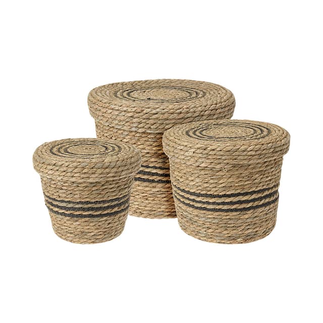 Conjunto de Cestas com Tampa Kpm 3 Peças