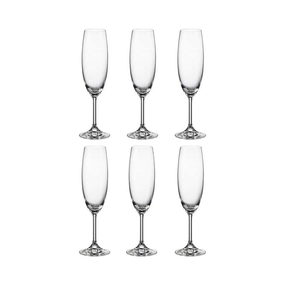 Conjunto de Copos para Champanhe Bohemia Cristallin 220ml 6 Peças