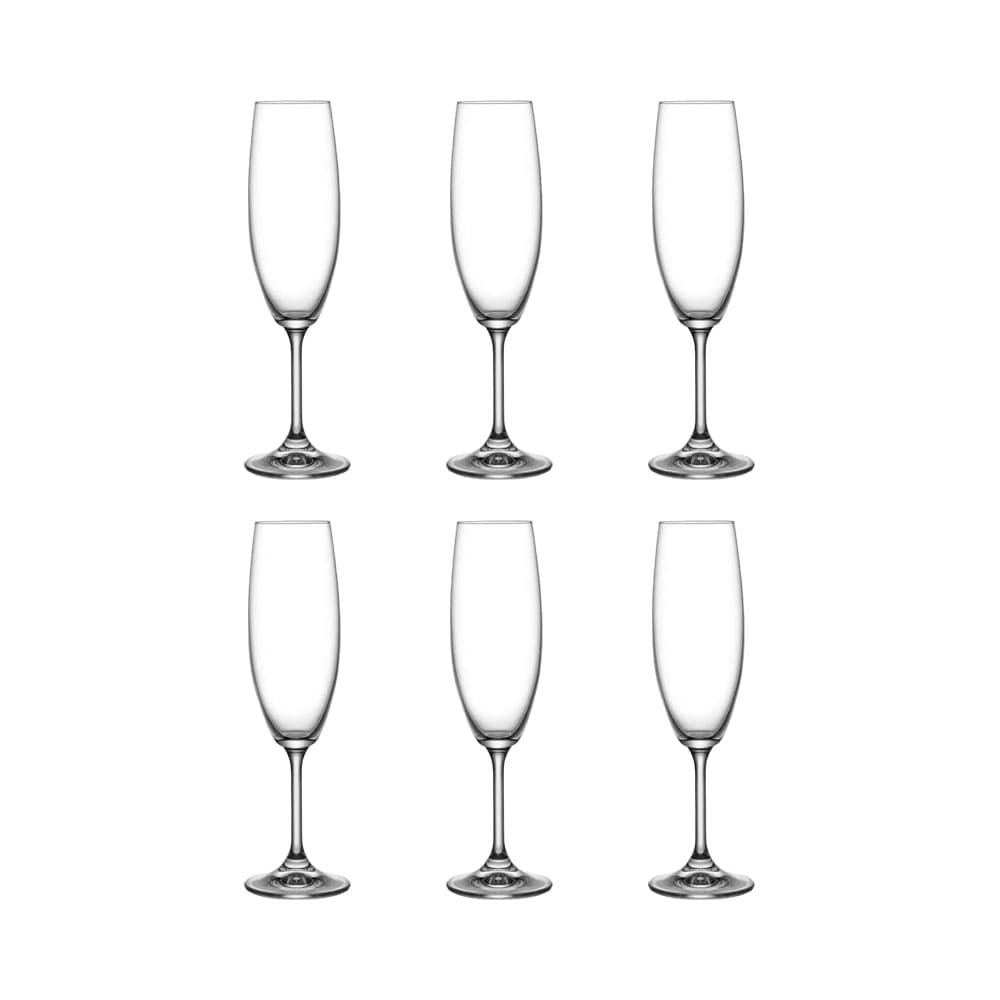 Conjunto de Copos para Champanhe Bohemia Martina 220ml 6 Peças