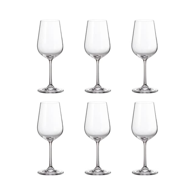 Conjunto de Taças para Vinho Bohemia Tori Titanium 390ml 6 Peças