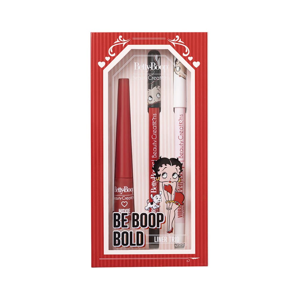 Kit de Cosméticos Beauty Creations Betty Boop Trio de Delineadores 3 Peças