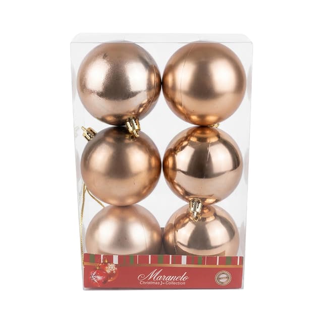 SET DE ESFERAS NAVIDEÑAS MARANELO CHRISTMAS NB2430-336 7CM 6 PIEZAS