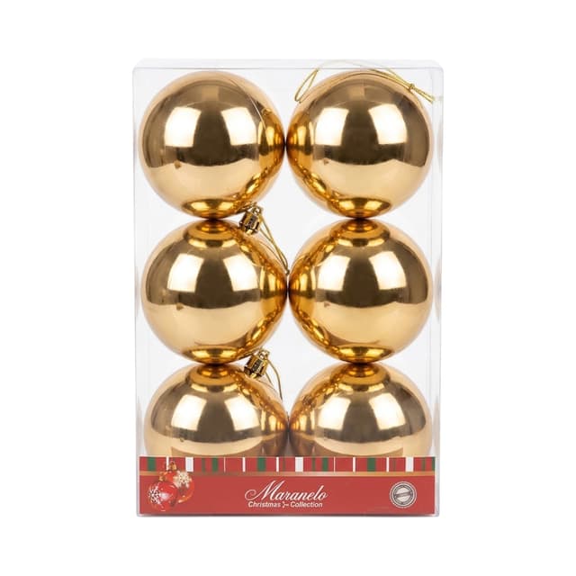 Conjunto de Esferas Decorativas Maranelo Christmas Nb2430-364 8CM 6 Peças