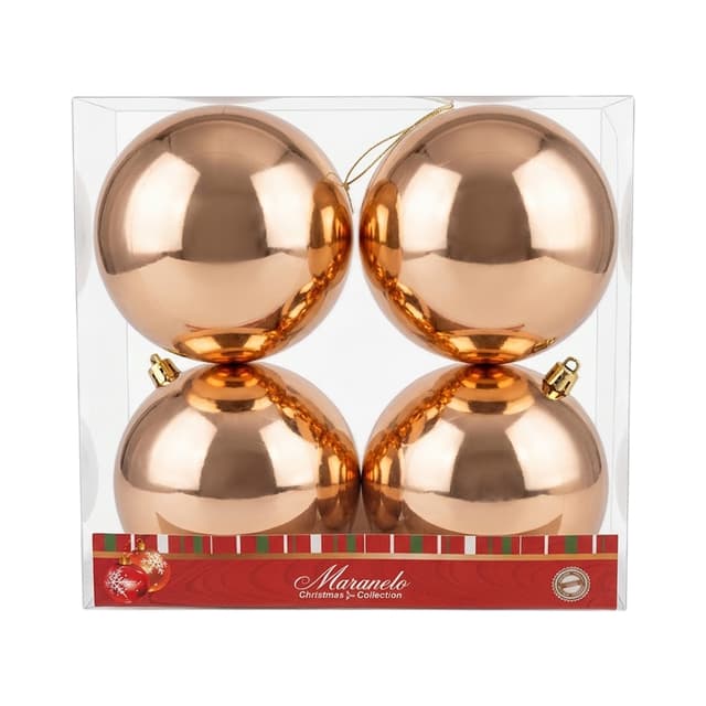 Conjunto de Bolas Decorativas Natalinas Maranelo Nb2430-378 Christmas 10CM 4 Peças