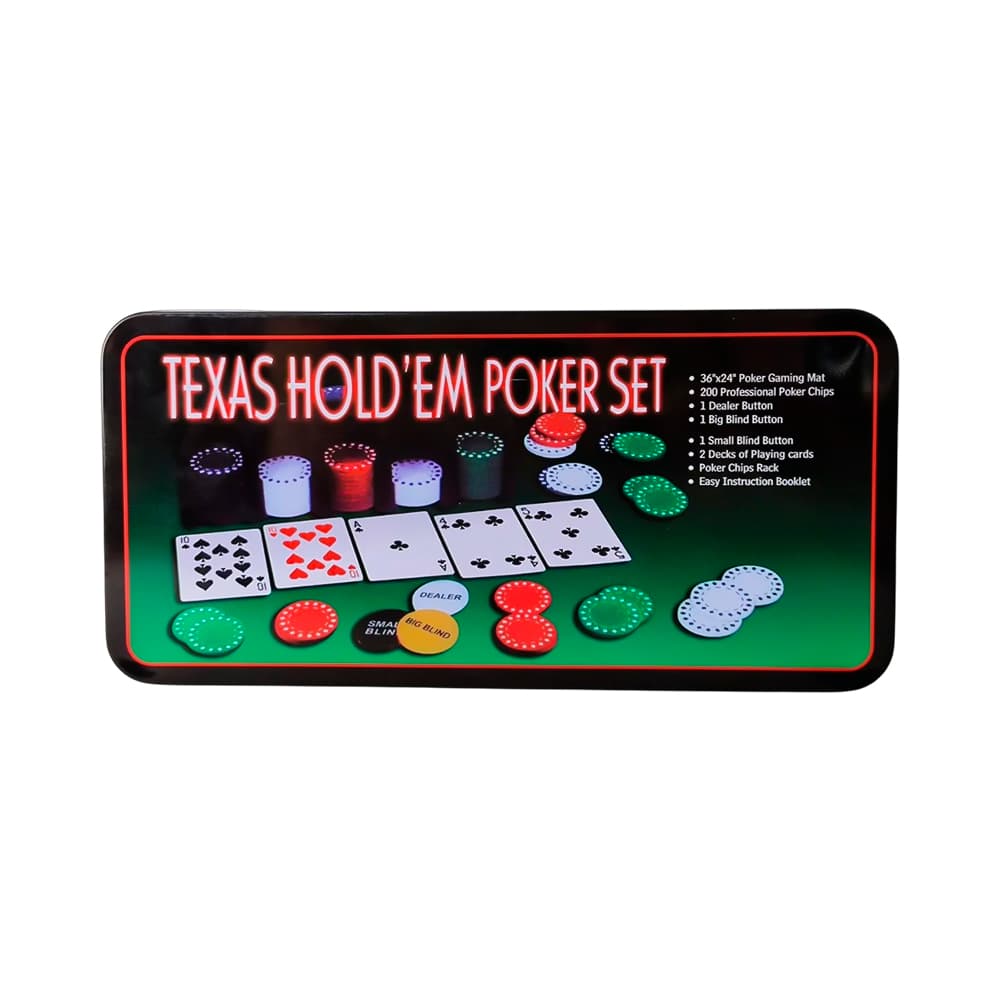 Conjunto de Poker Jp-20013 Texas Hold'em 200 Peças